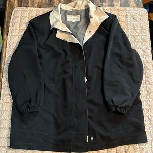 Dress Barn women’s 2x jacket black with stripe accents inside